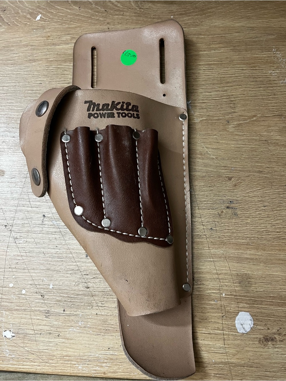 Makita Leather Tool Holster in Tan and Brown